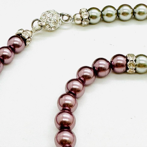 Ombré Glass pearl necklace & bracelet - Picture 6 of 16